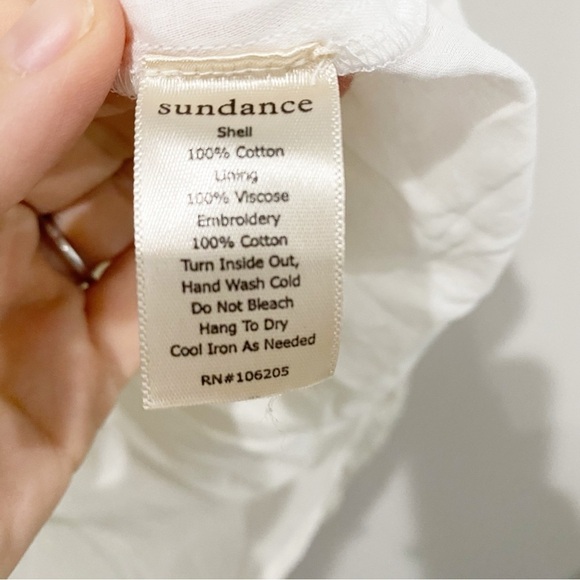 SUNDANCE Lyonnette Skirt Ivory 101252 Coastal Beachy Boho Preppy Neutral Size XL - Picture 9 of 10